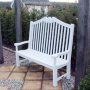 Custom bench painted white