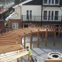 Large pergola being installed