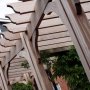 Pergola on solid posts
