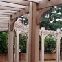 Circular pergola weathering down