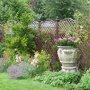 Established trellis scheme with foliage