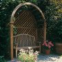 Classical Seat Arbour with Diamond Trellis