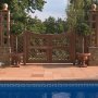 Custom gates for swimming pool entry