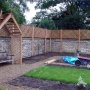 3" Diamond jointed trellis with Victorian Seat Arbour