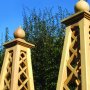 Two standard obelisks with gothic finials