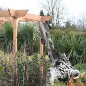 Pergola with solid posts for The Plantation, Surrey